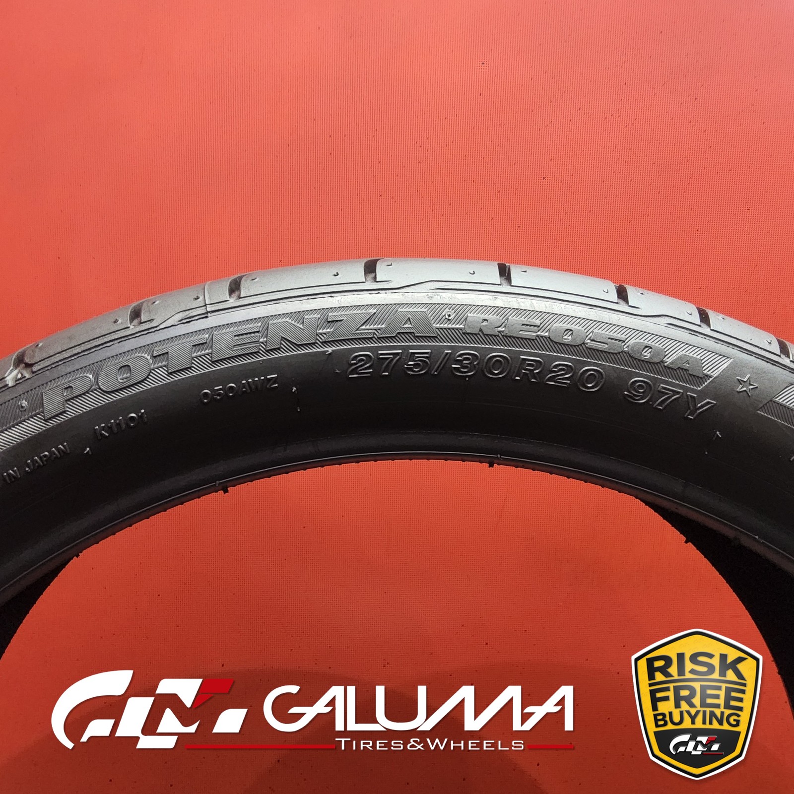 1 Tire LikeNEW Bridgestone Potenza RE050A RFT RunFlat 275/30R20 No Repairs 95699