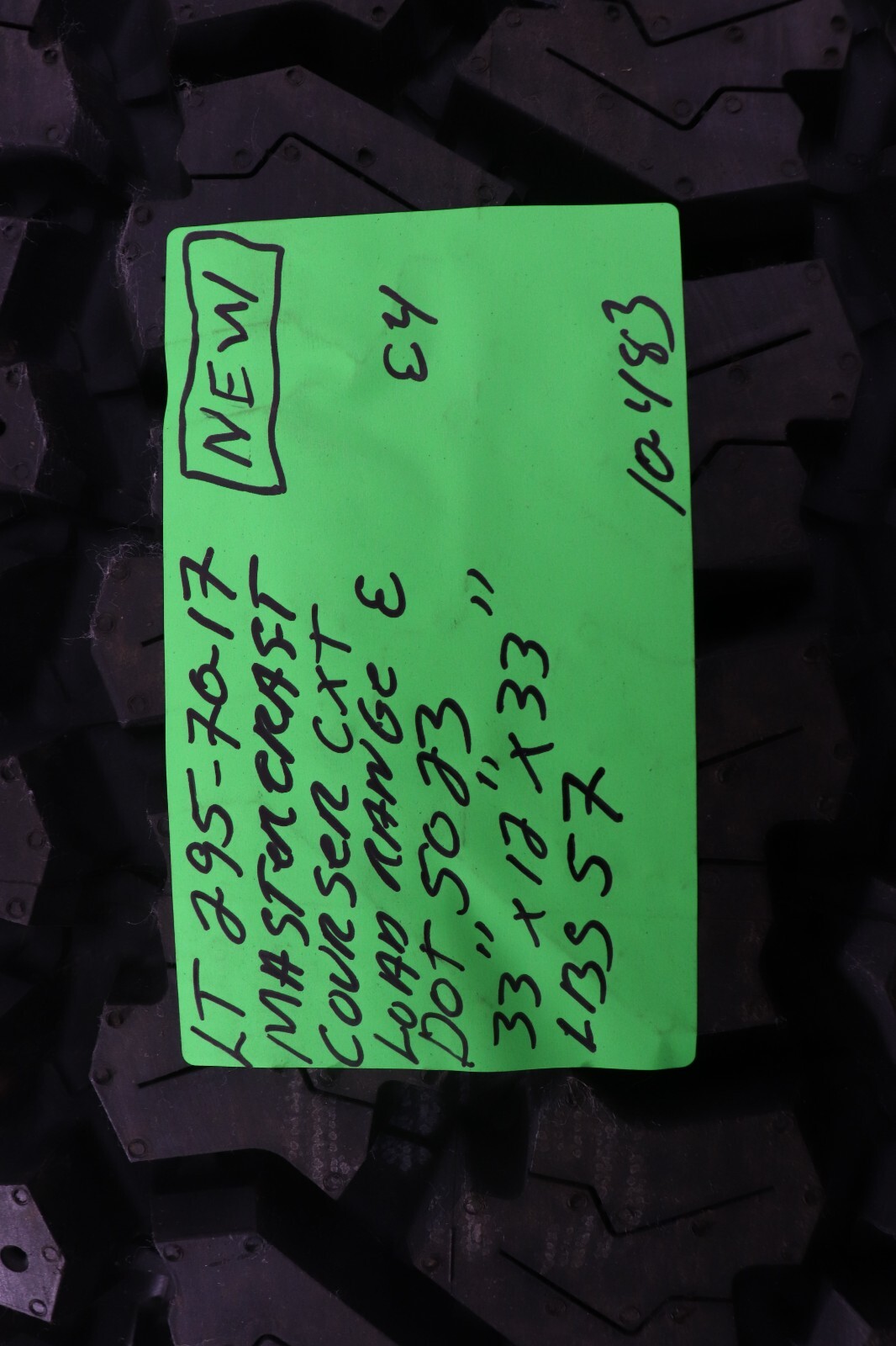 1 New LT 295/70R17 Mastercraft Courser Cxt Load Range E