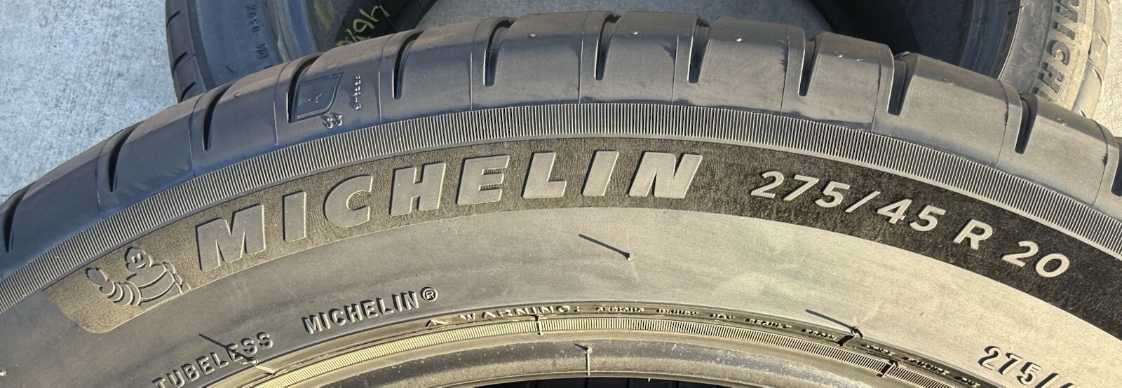 Set of FOUR BRAND NEW 275/45R20 Michelin Pilot Sport EV Noise Canceling Tires