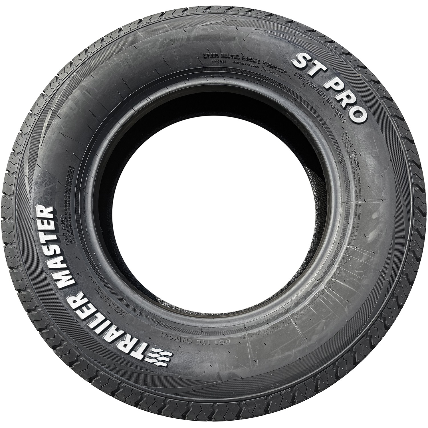 Tire Trailer Master ST PRO Steel Belted 205/75R15 Load D 8 Ply (RWL) Trailer