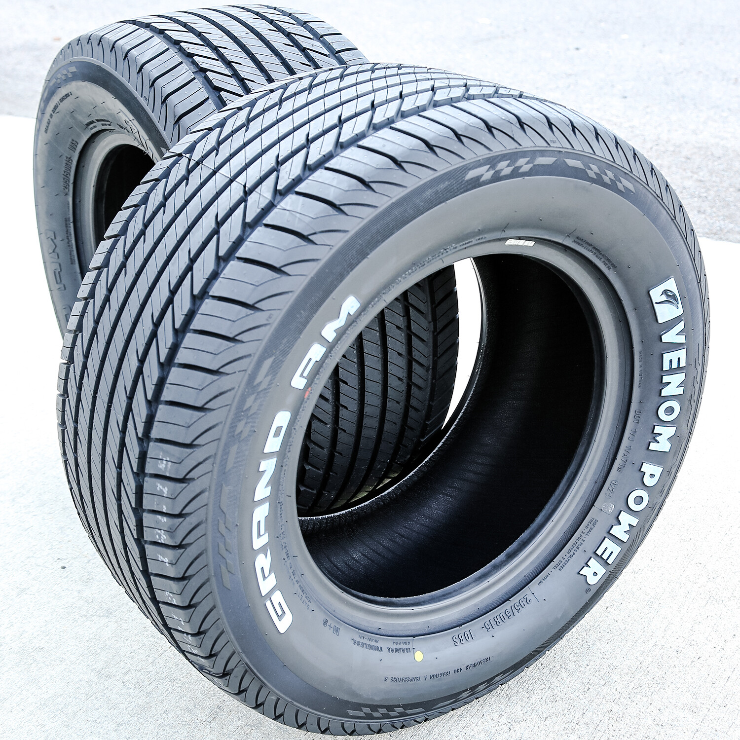 2 Tires Venom Power Grand AM 295/50R15 108S AS A/S All Season