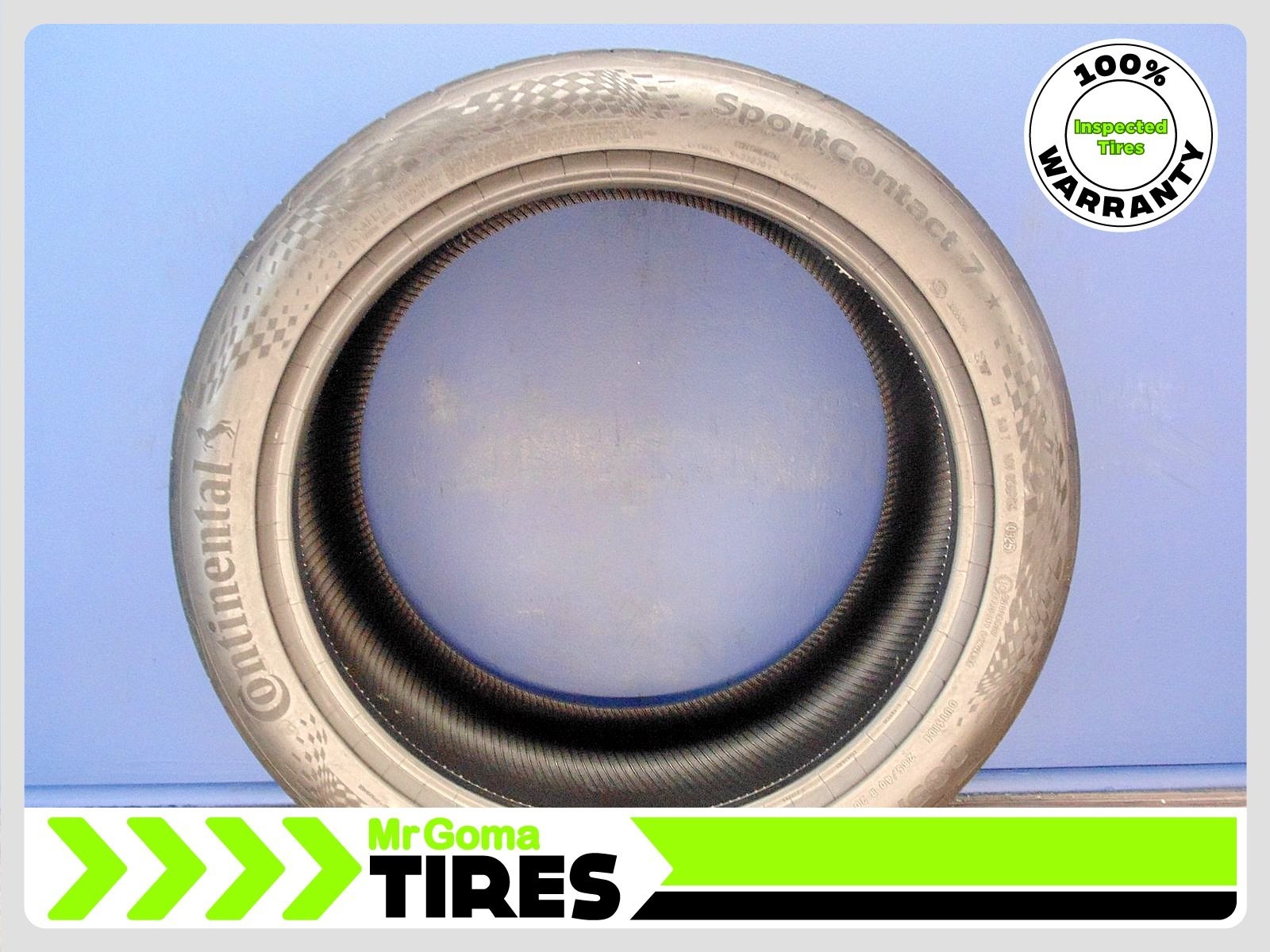 1 CONTINENTAL SPORTCONTACT 7 XL 285/40R20 USED TIRE 7.3/32 TREAD 108Y 2854020