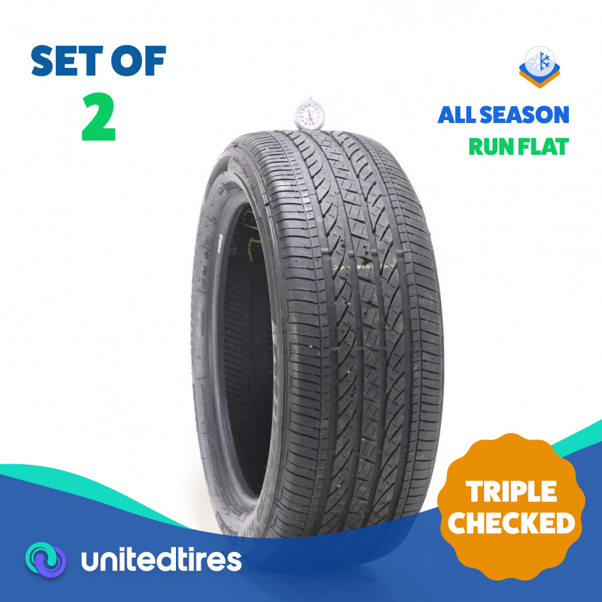 Set of (2) Used 245/50R19 Bridgestone Dueler H/P Sport AS RFT 105H – 6/32