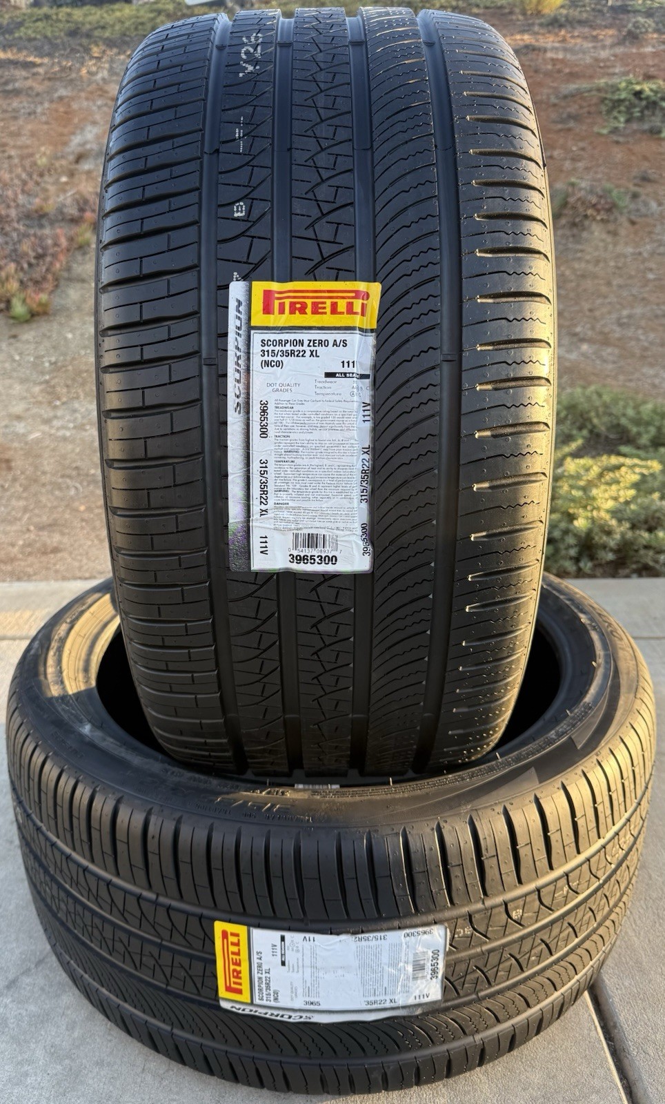 Set of TWO BRAND NEW 315/35R22 111V Pirelli Scorpion Zero A/S All Season Tires