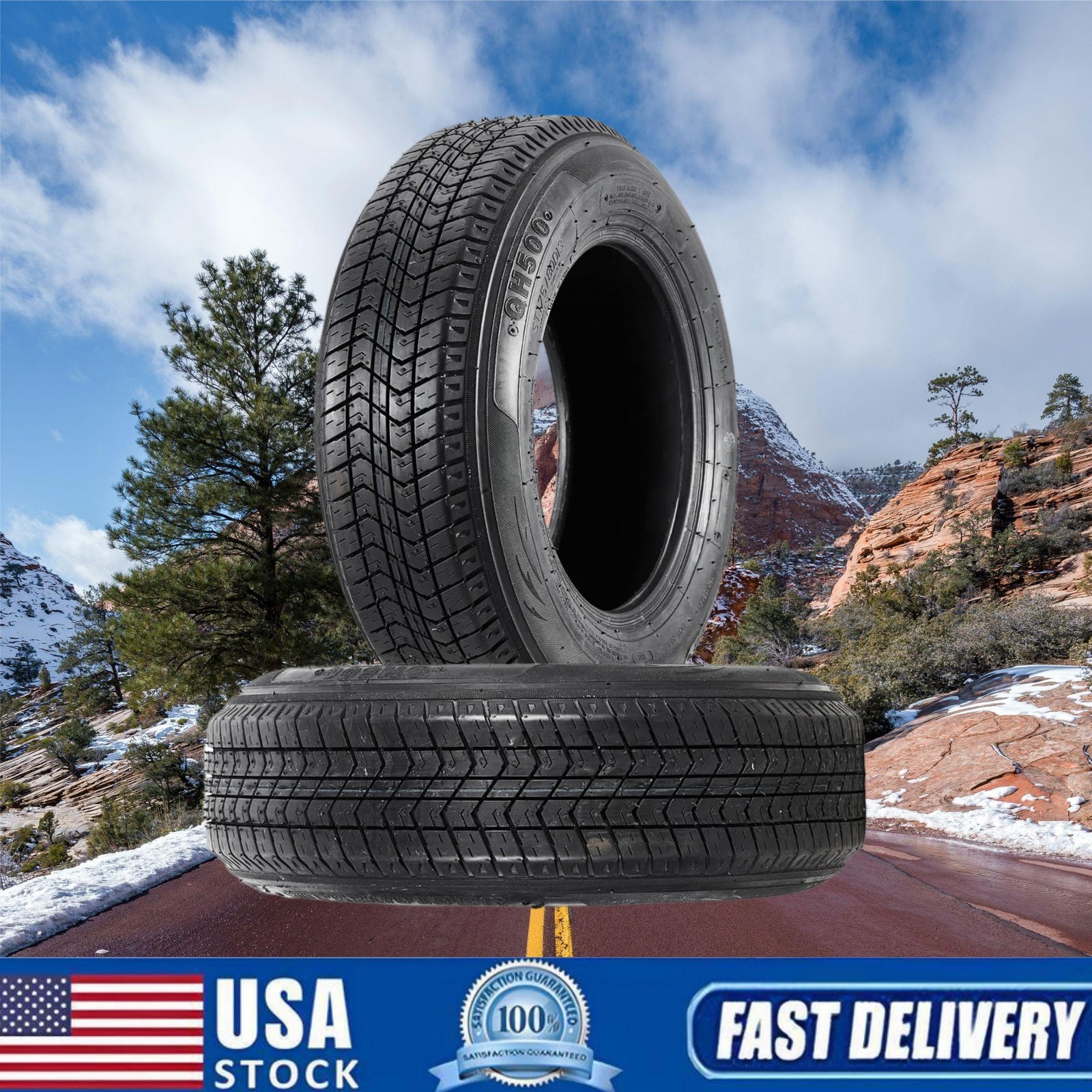 ⭐Set 2 ST205/75D14 Trailer Tires 6Ply Heavy Duty 205/75/14 205 75 14 Replace Tir