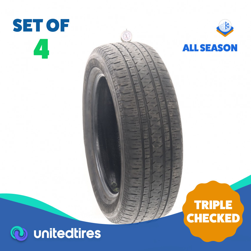 Set of (4) Used 245/60R20 Bridgestone Dueler H/L Alenza Plus 107H – 6-7.5/32