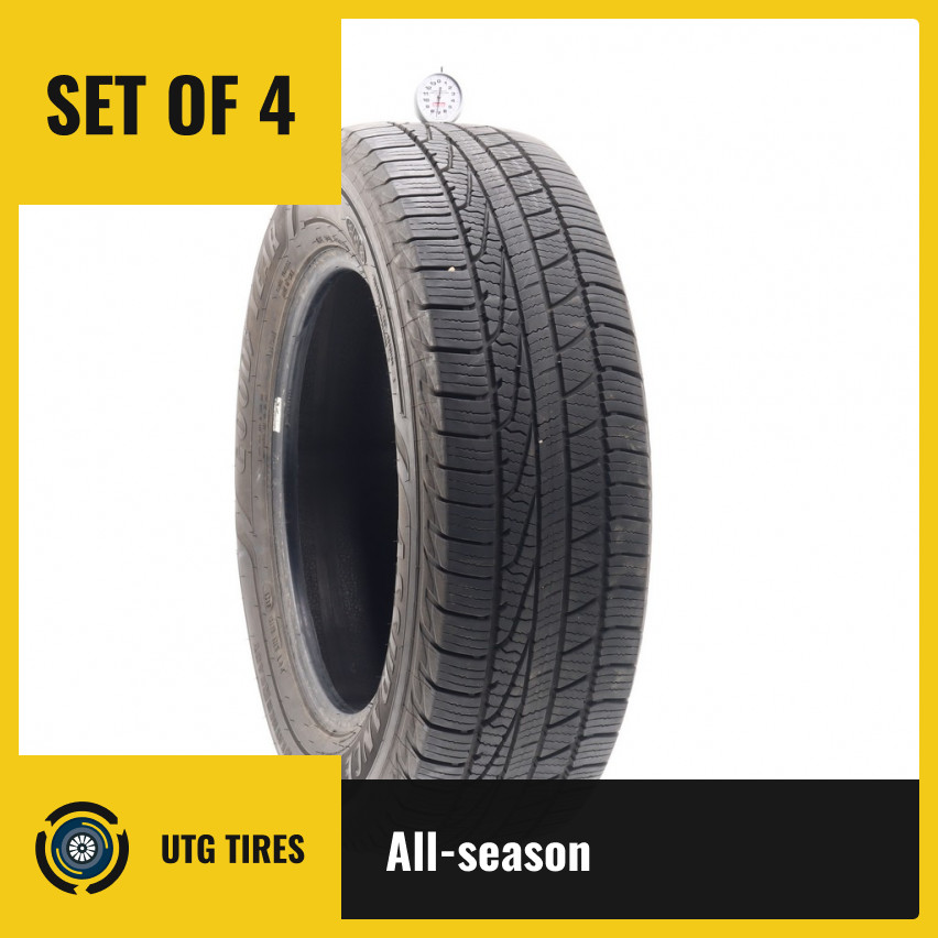 Set of (4) Used 225/65R17 Goodyear Assurance WeatherReady 102H – 7-9/32