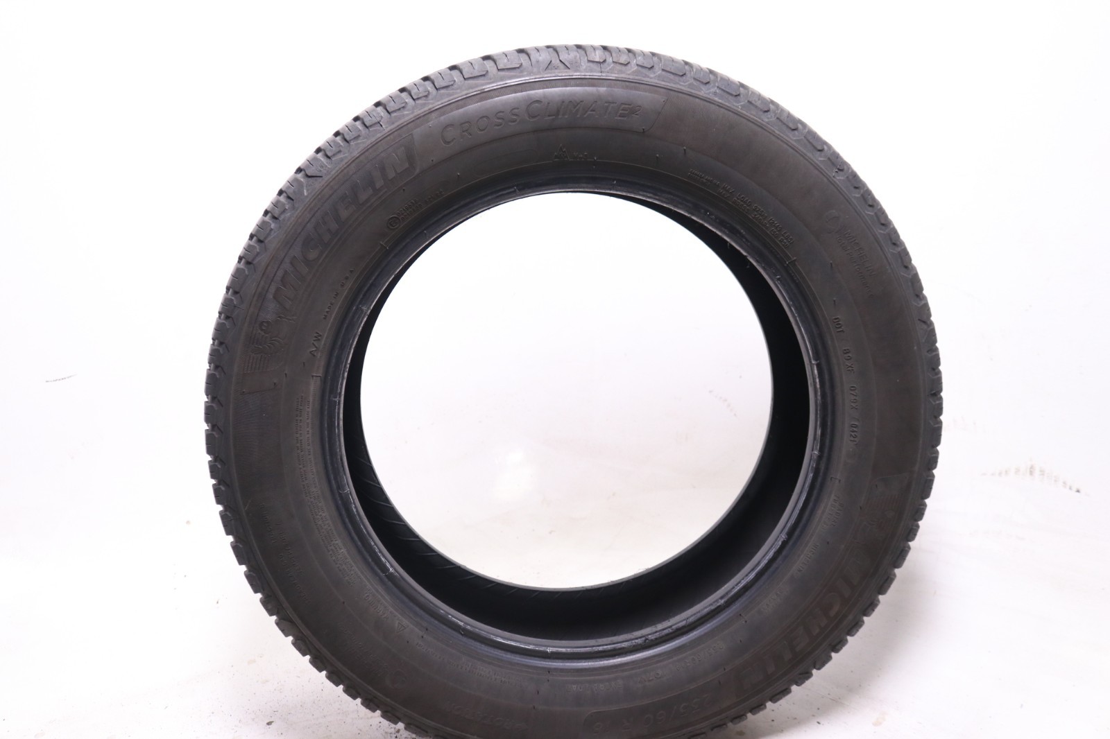 Set of 4 Used 235/60R18 Michelin CrossClimate 2 – 107V – 6-7/32 No Repairs