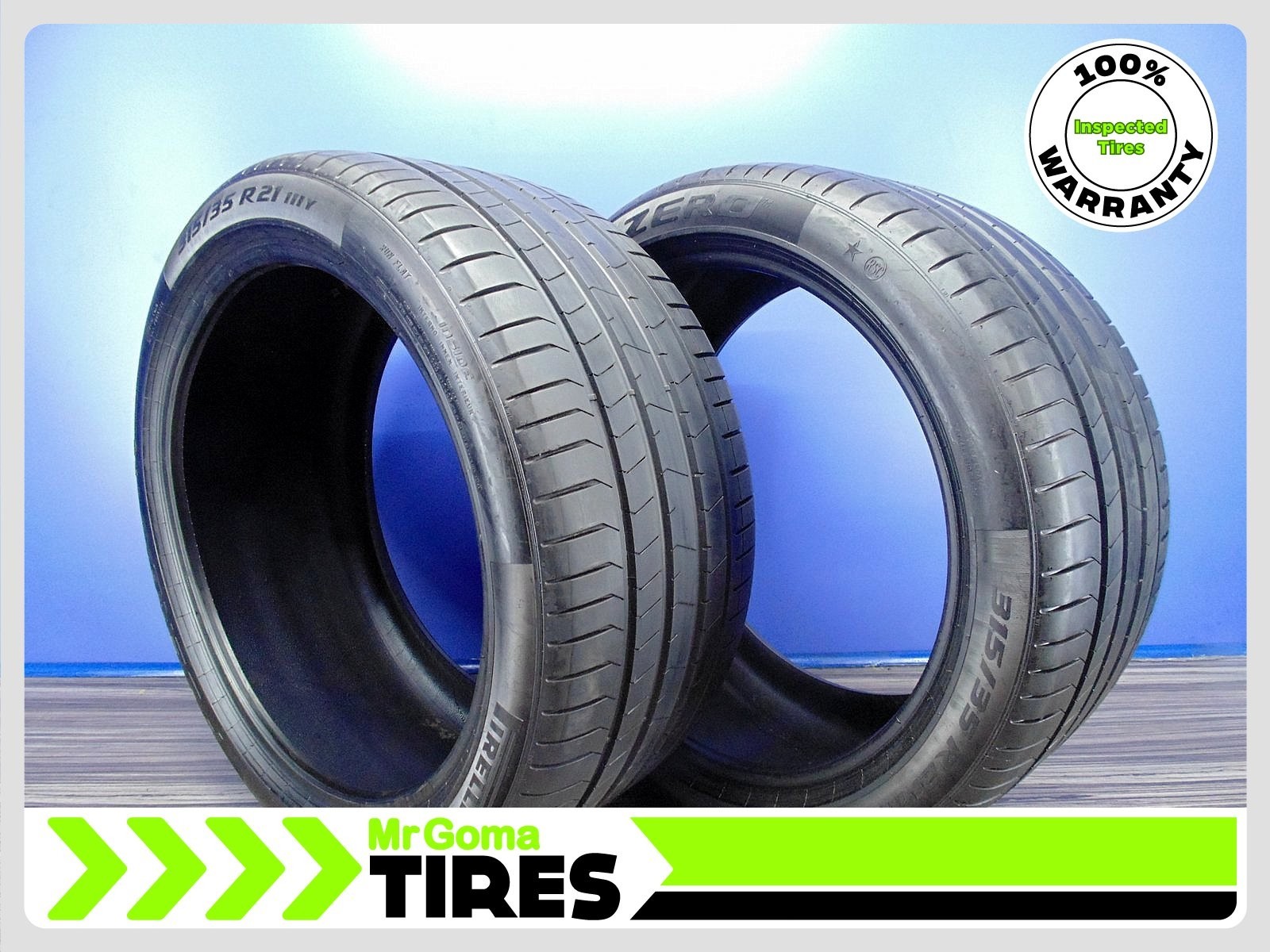 2 PIRELLI P ZERO PZ4 RSC RFT XL 315/35R21 USED TIRES 81% LIFE FOR BMWX5 Run flat
