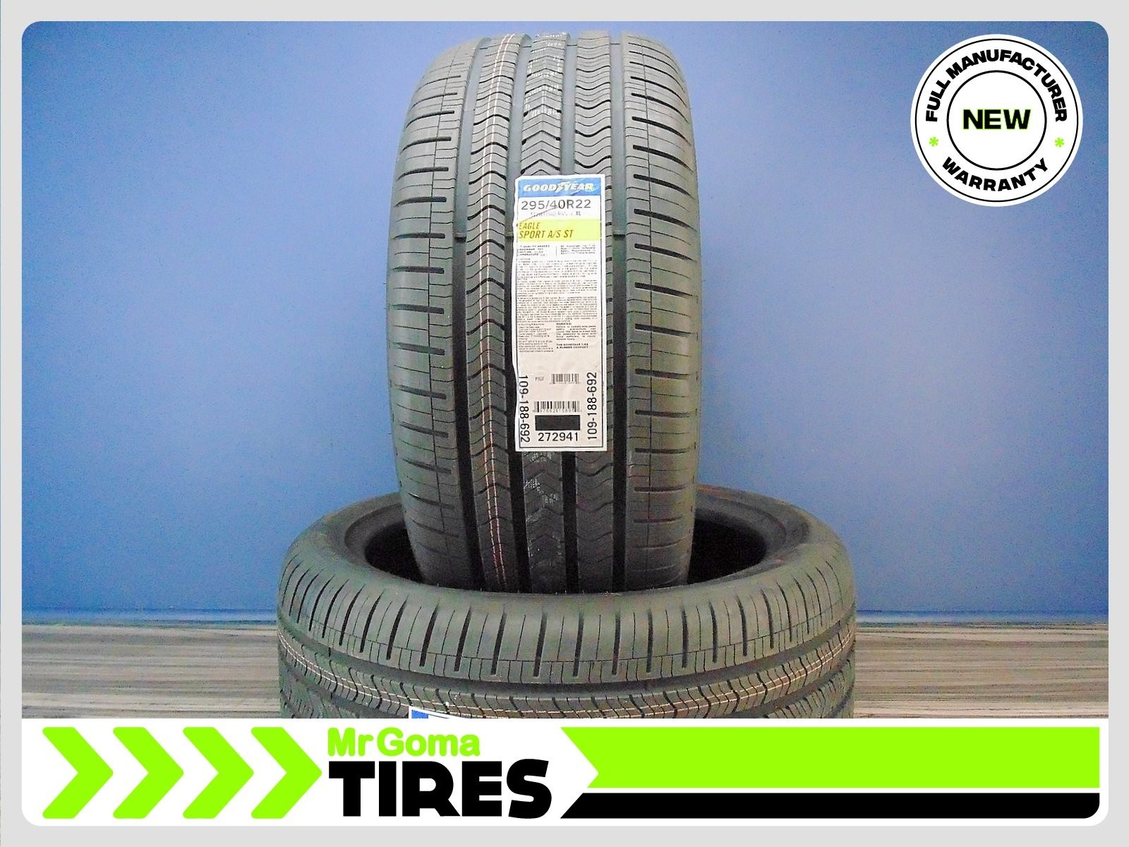 2 BRAND NEW 295/40R22 GOODYEAR EAGLE SPORT A/S TIRES SEALTECH XL 2954022 112H