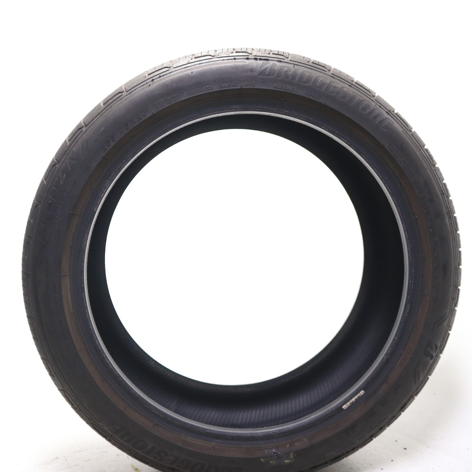 Used 255/45R20 Bridgestone Alenza Sport A/S AO + – 105T – 7/32