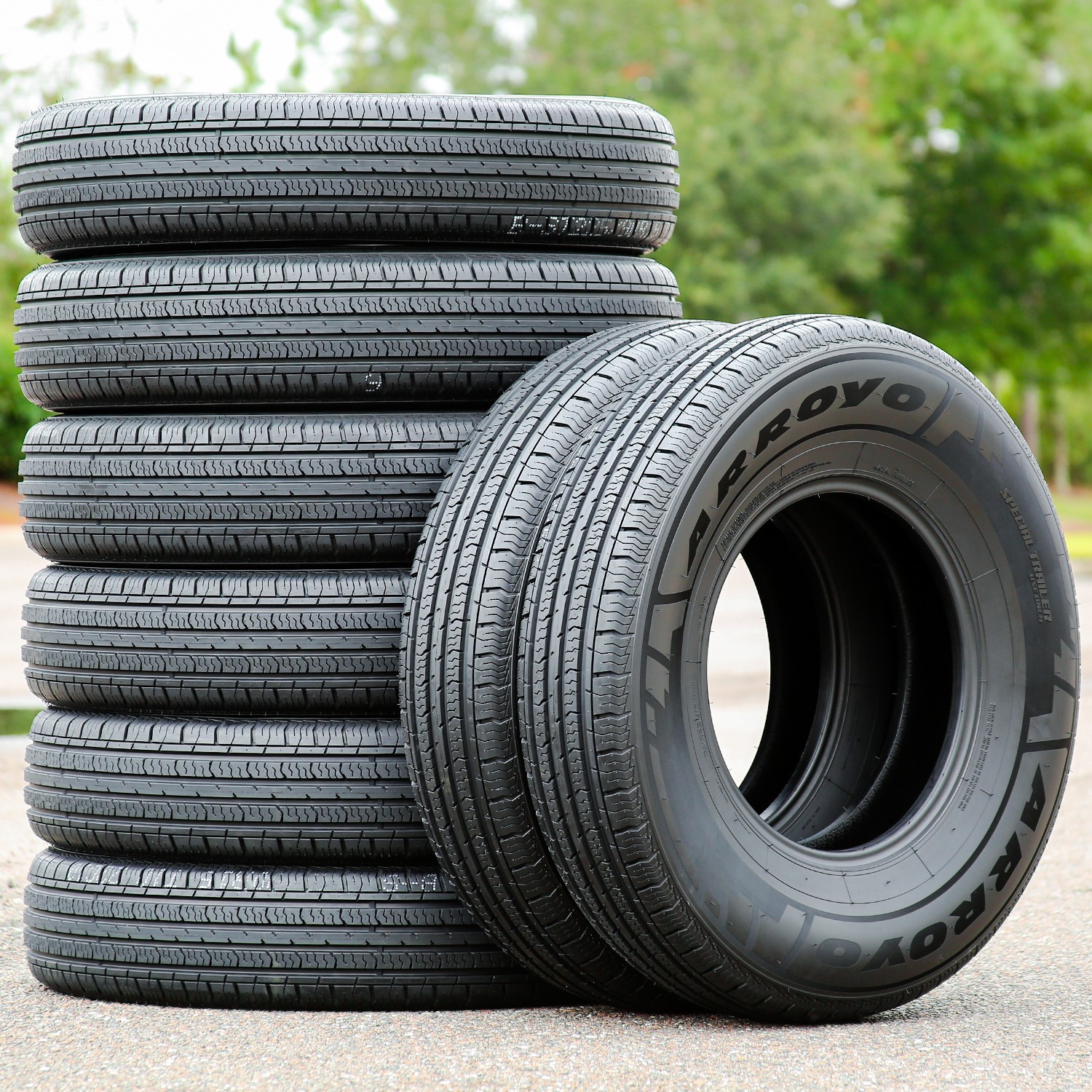 4 Tires Arroyo Special Trailer Semi-Steel ST 205/75R15 Load E 10 Ply Trailer