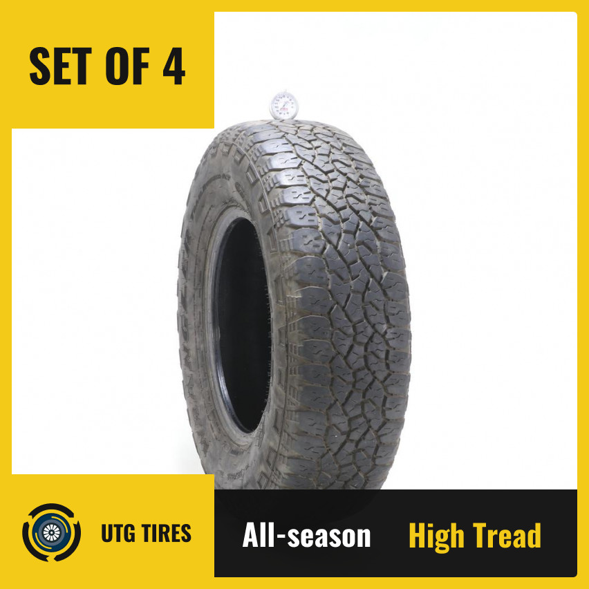 Set of (4) Used 235/75R15 Goodyear Wrangler Trailrunner AT 105S – 8.5-9.5/32