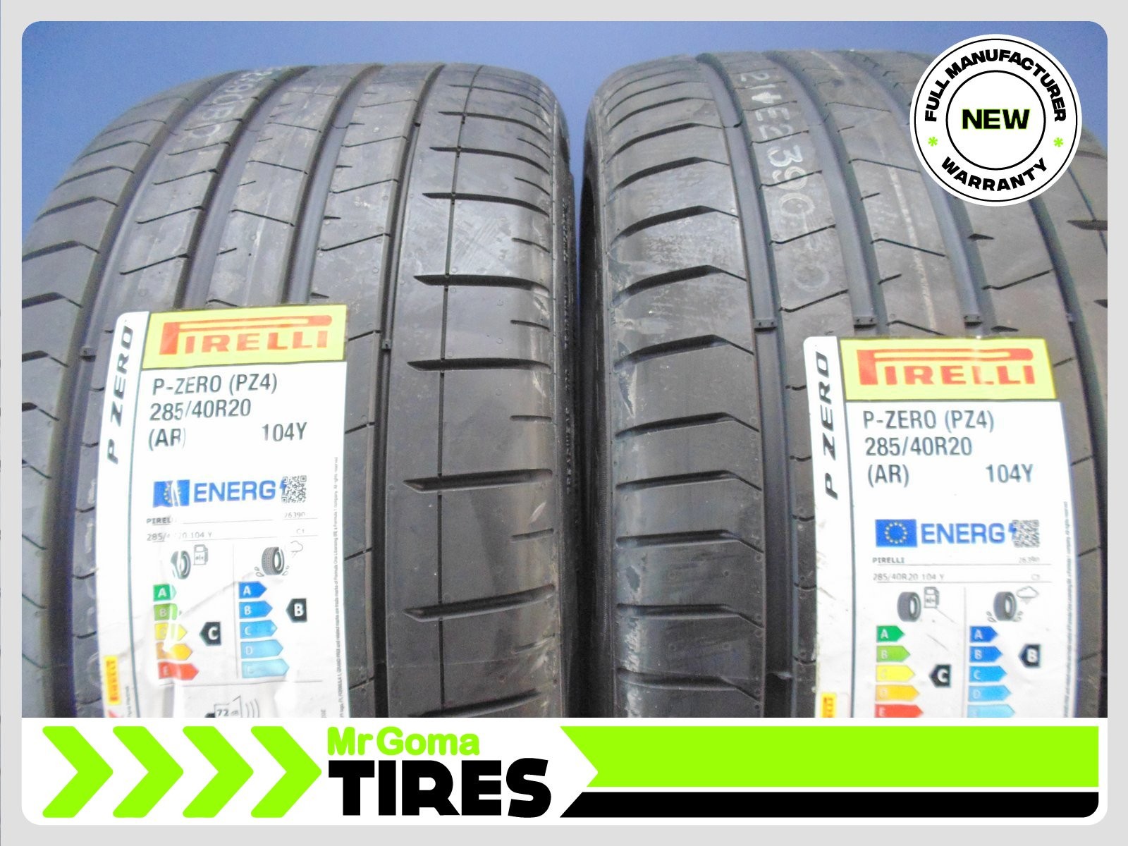 2 New Pirelli P Zero PZ4 AR 285/40R20 104Y Tires Alfa Romeo Spec