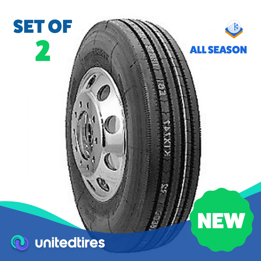 Set of (2) New P 295/75R22.5 Lancaster AP190 A/P Steering 144/141M