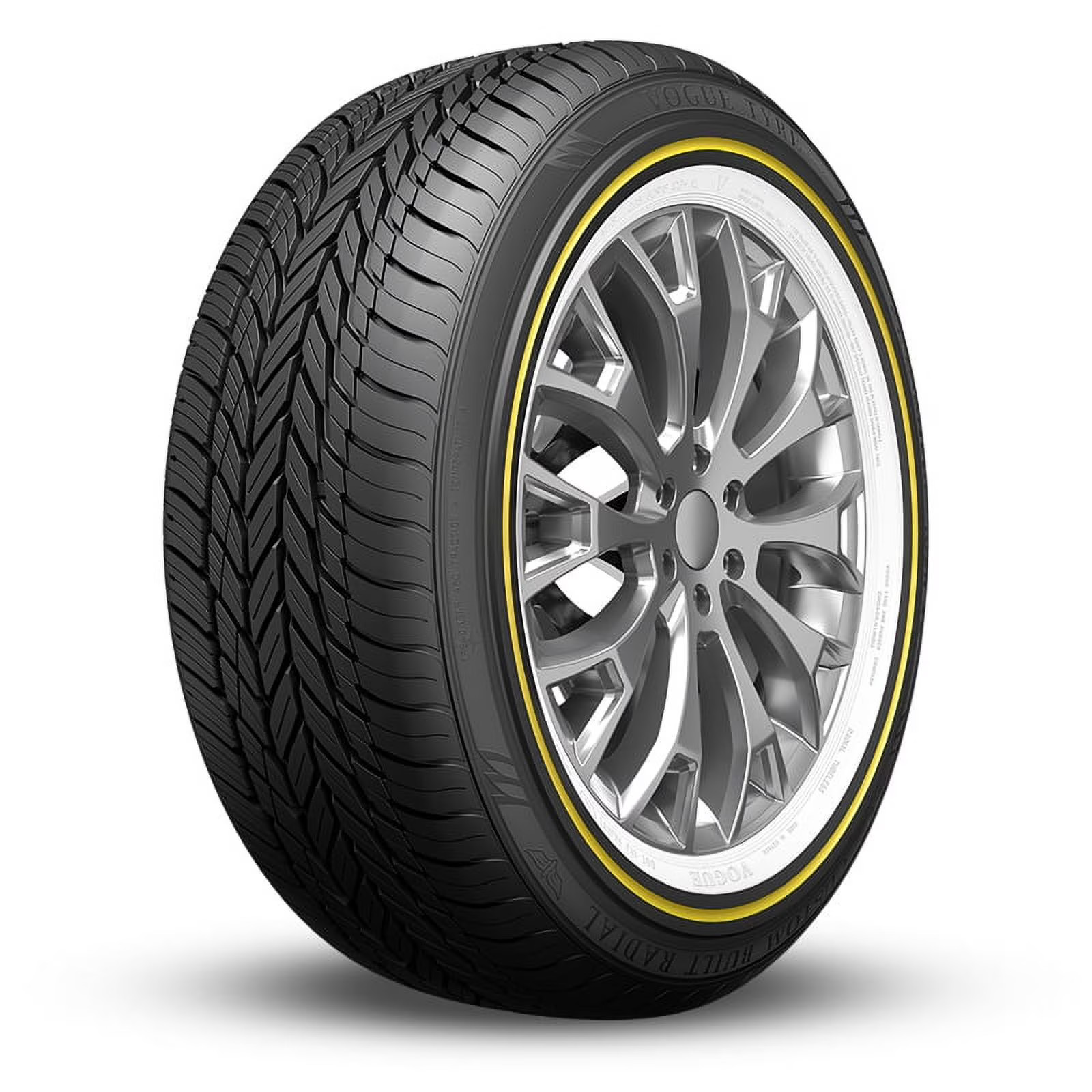 1 Vogue Tyres Custom Built Radial 225/60R16 102H White/Gold Sidewall Tires 460AA