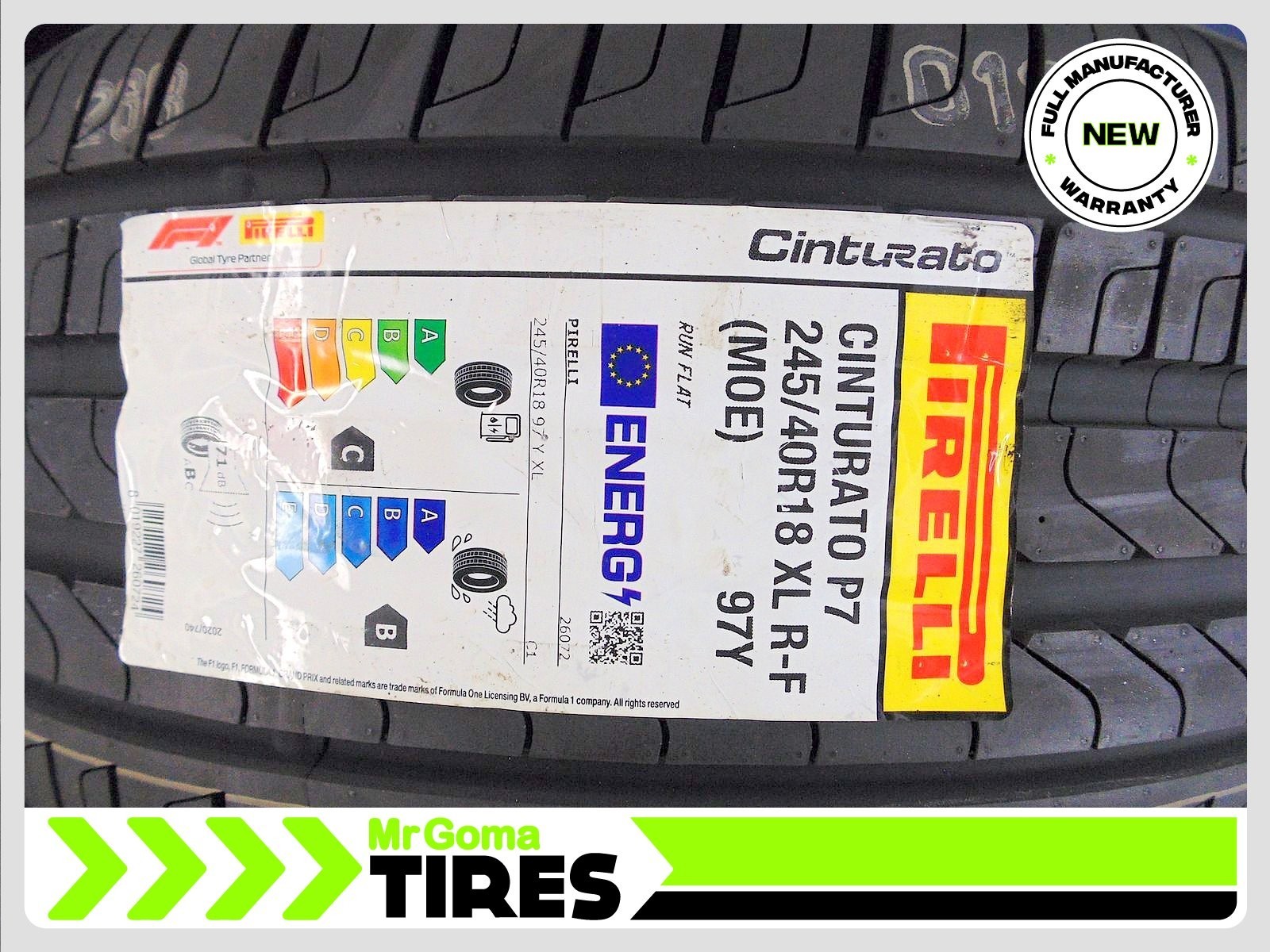 2 BRAND NEW PIRELLI CINTURATO P7 ECOIMPACT MOE RSC RFT 245/40R18 TIRES – 2454018