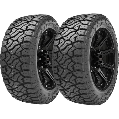 (QTY 2) 35×13.50R20LT Venom Power Terra Hunter R/T+ 126Q LRF Black Wall Tires
