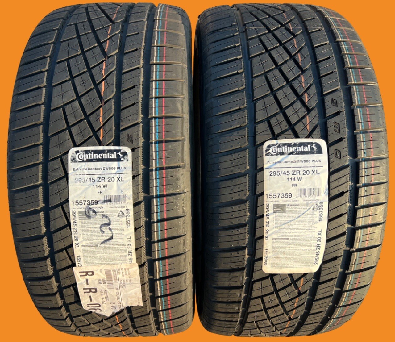 TWO BRAND NEW 295/45ZR20 114W Continental ExtremeContact DWS 06 Plus DWS06+Tires