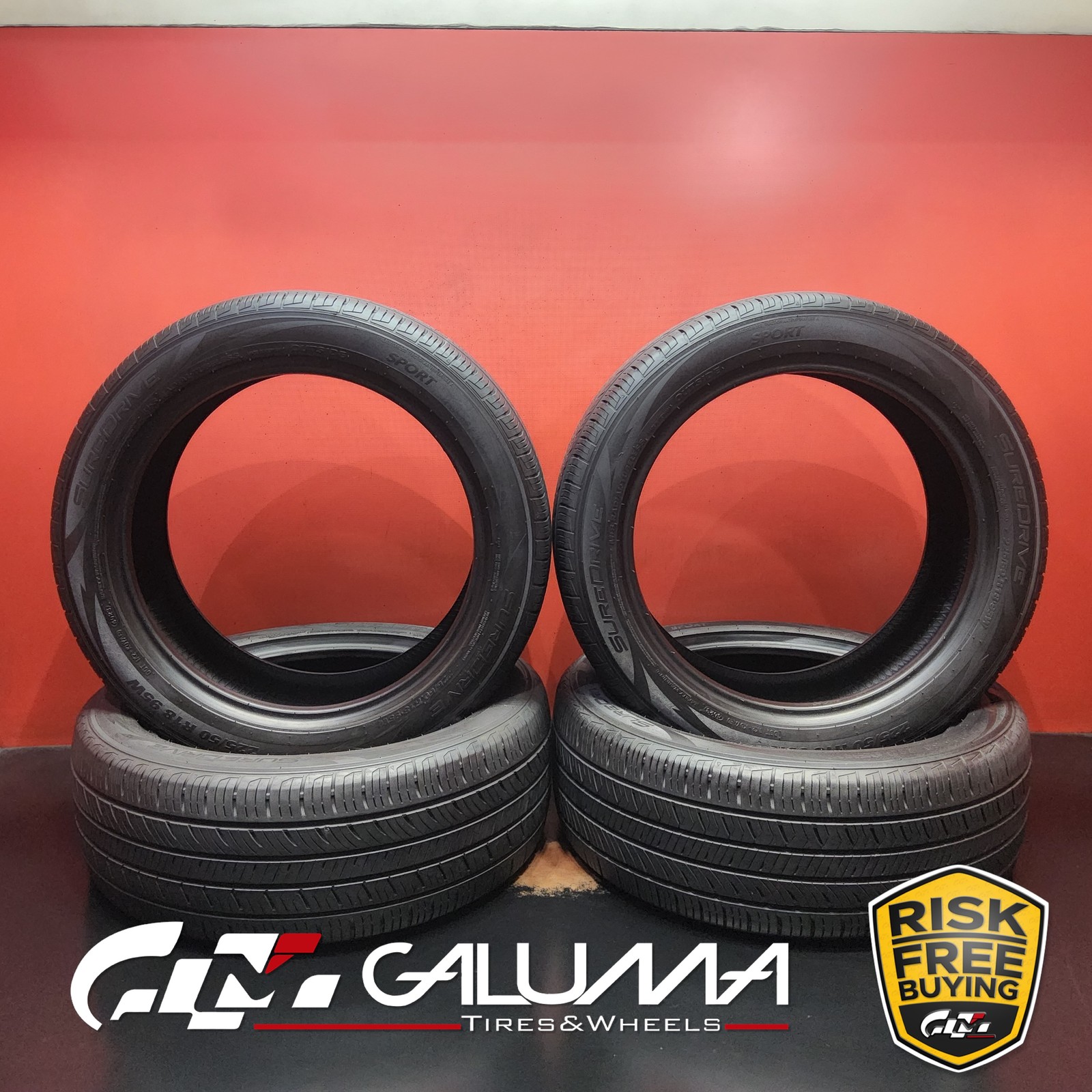 Set of 4 Tires Suredrive Sport 225/50R18 225/50/18 2255018 95W No Repairs #96196