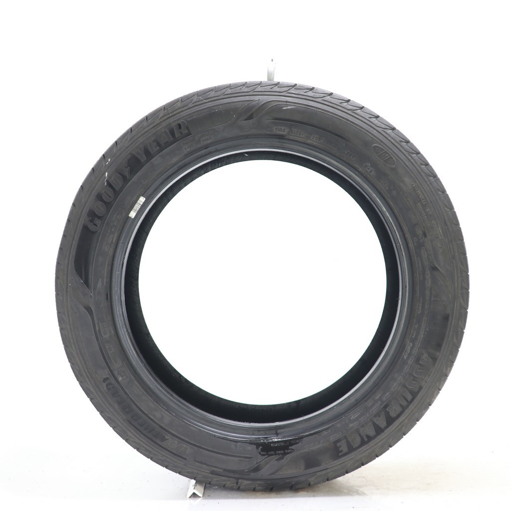 Set of (4) Used 225/55R18 Goodyear Assurance WeatherReady 98V – 7-8.5/32 (1A65U)