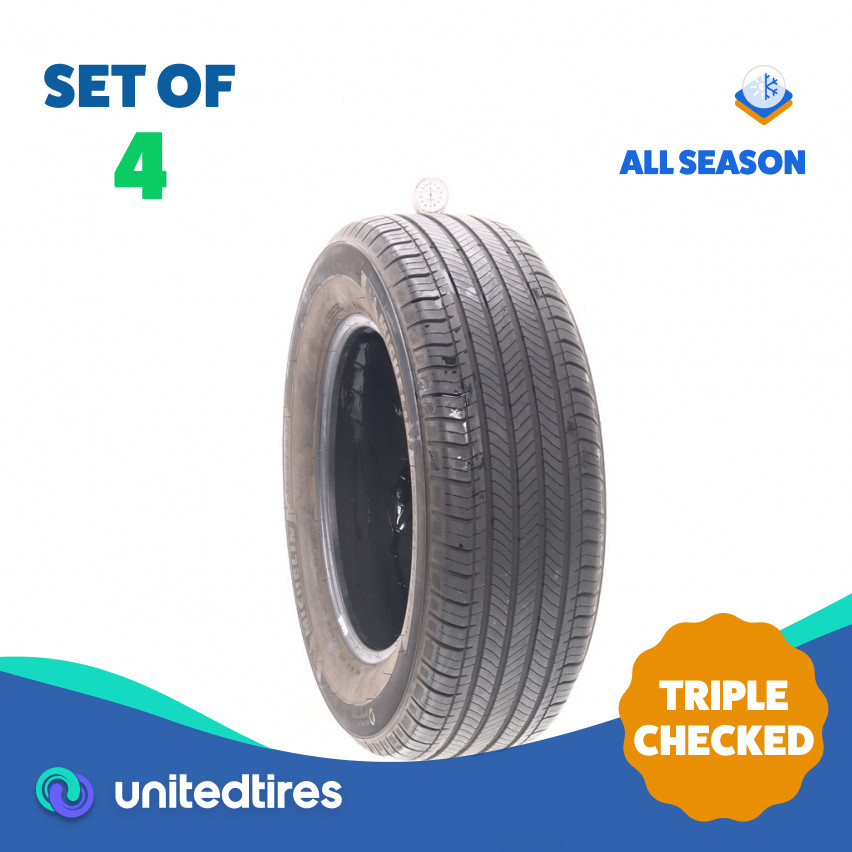 Set of (4) Used 235/65R17 Michelin Primacy All Season 104H – 6.5/32