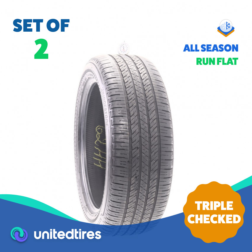 Set of (2) Used 235/50R20 Bridgestone Alenza A/S 02 RFT 100V – 6.5/32