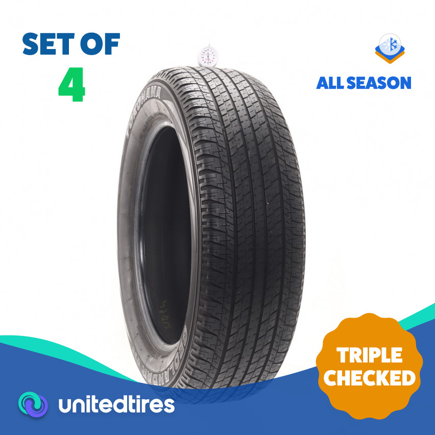 Set of (4) Used 245/60R20 Yokohama Geolandar G96B 107H – 6.5-7/32 (UYFD)