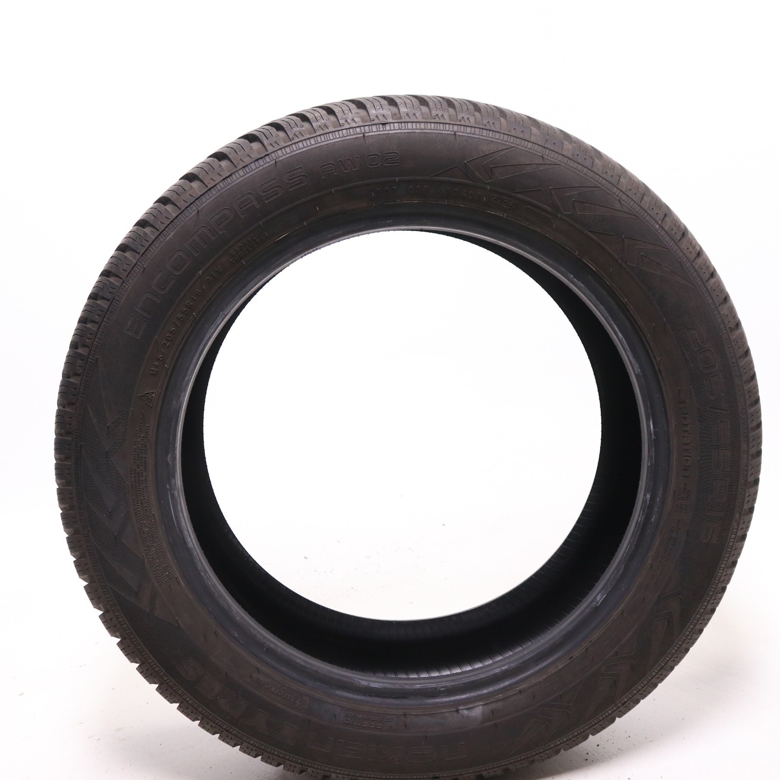 Set of 2 Used 205/55R16 Nokian Encompass AW 02 – 91V – 11/32