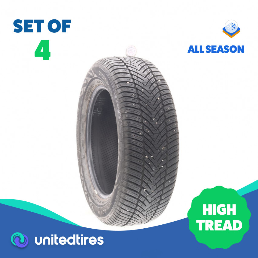 Set of (4) Used 235/60R18 Nokian Encompass AW02 107V – 10.5-11/32