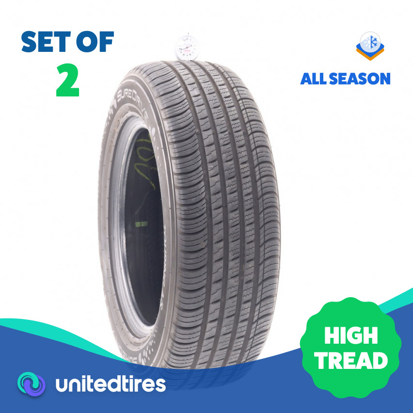 Set of (2) Used 195/65R15 SureDrive Touring A/S TA71 91H – 9.5/32