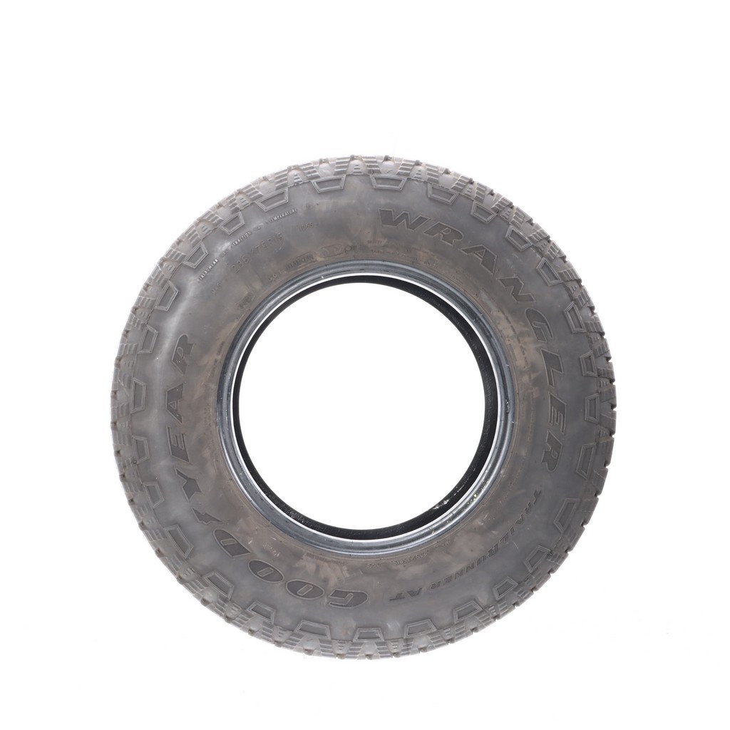 Set of (4) Used 235/75R15 Goodyear Wrangler Trailrunner AT 105S – 9.5-11/32