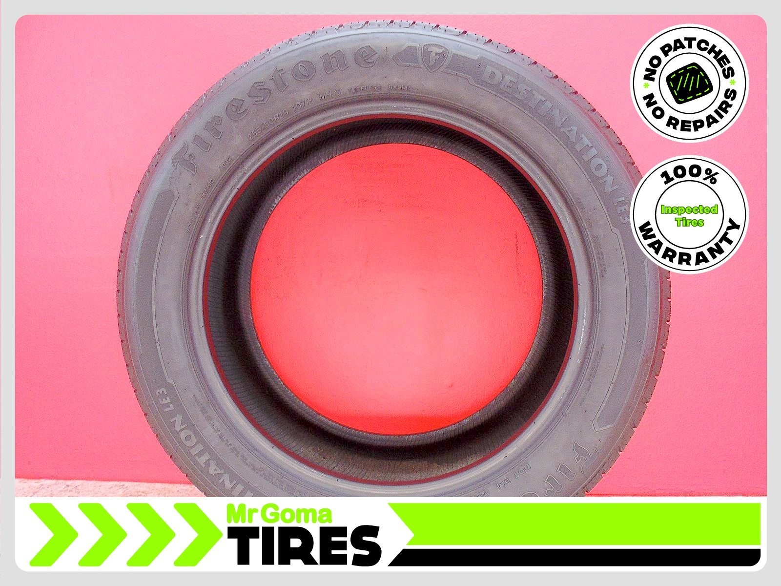 1 FIRESTONE DESTINATION LE3 XL 255/50R19 USED TIRE 7.3/32 TREAD 107H 2555019