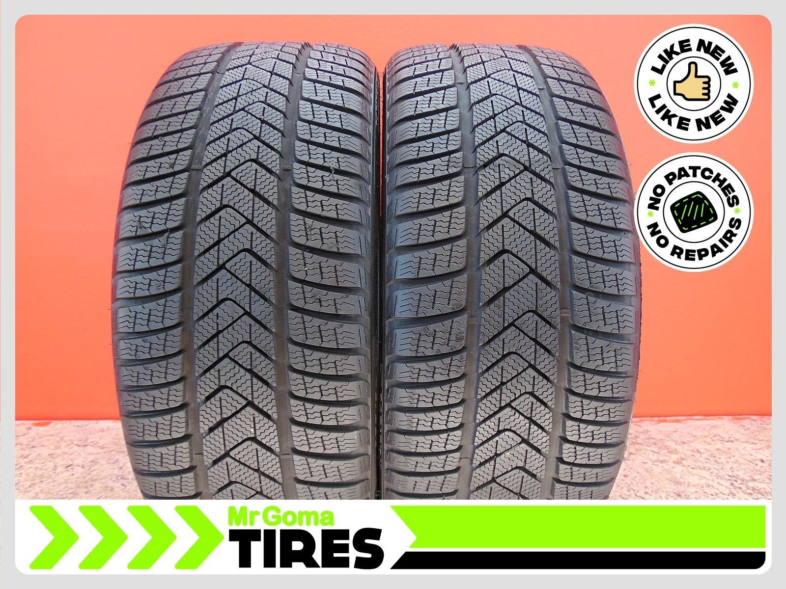 2 PIRELLI WINTER SOTTOZERO 3 XL 25535R21 USED TIRES 9.7/32 TREAD 2553521 WINTER