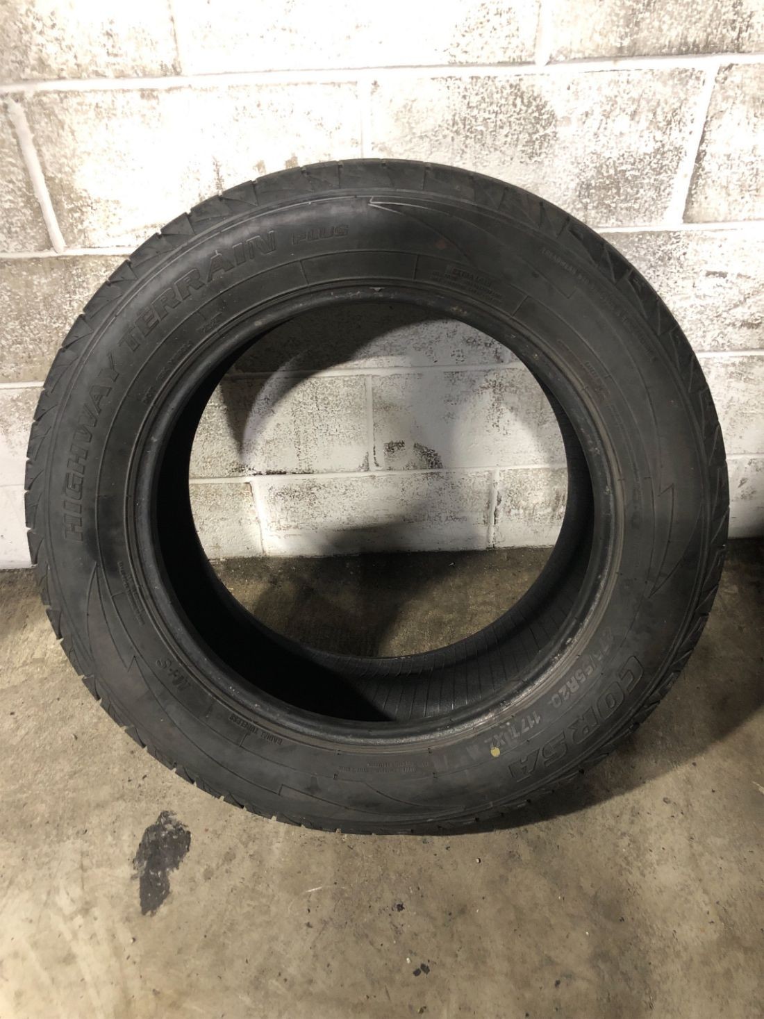 1x P275/55R20 Corsa Highway Terrain Plus 9/32 117 T Used Tire 2755520