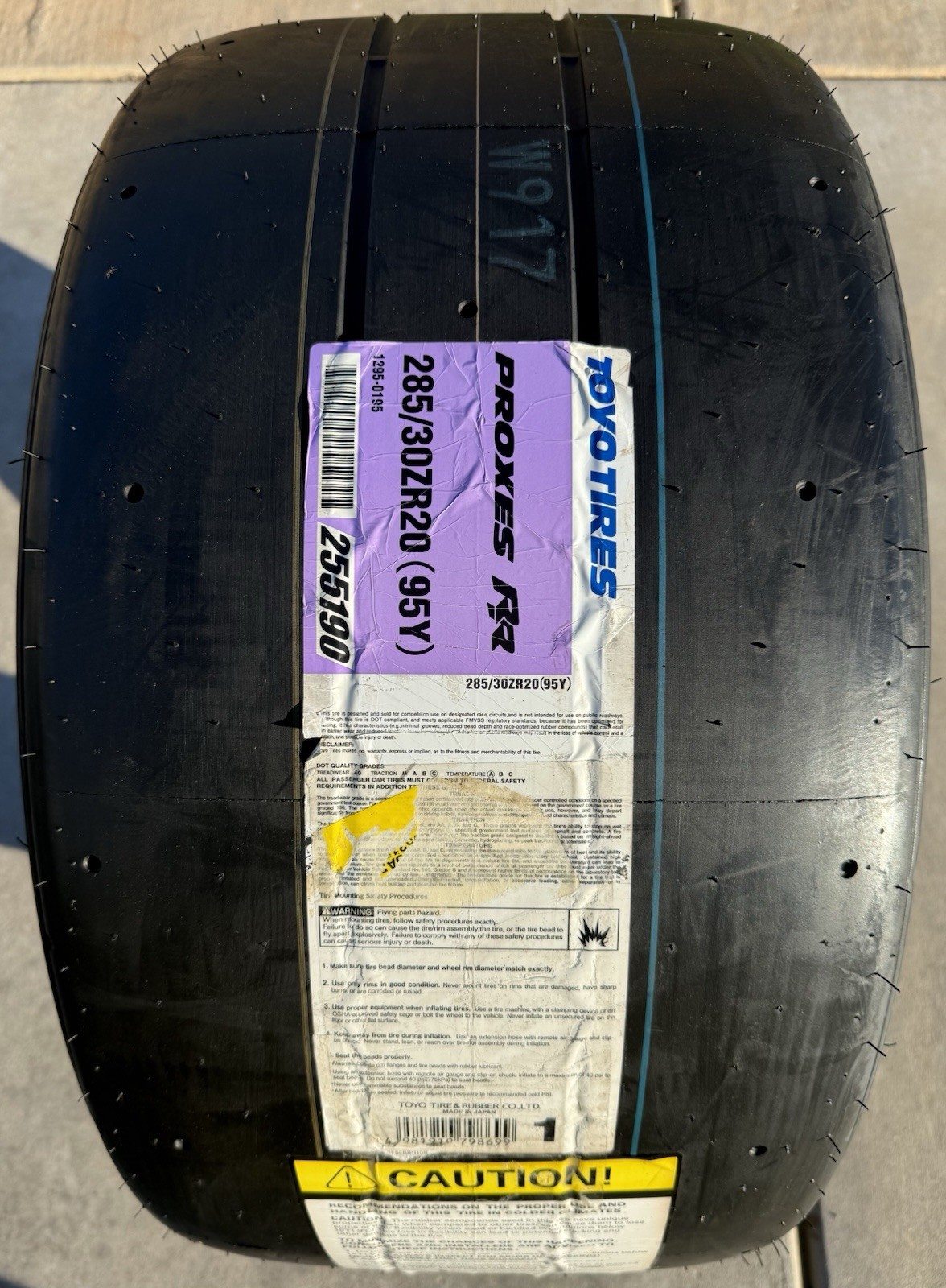 TWO BRAND NEW 285/30ZR20 (95Y) Toyo Proxes RR Track & Competition Tires 2853020