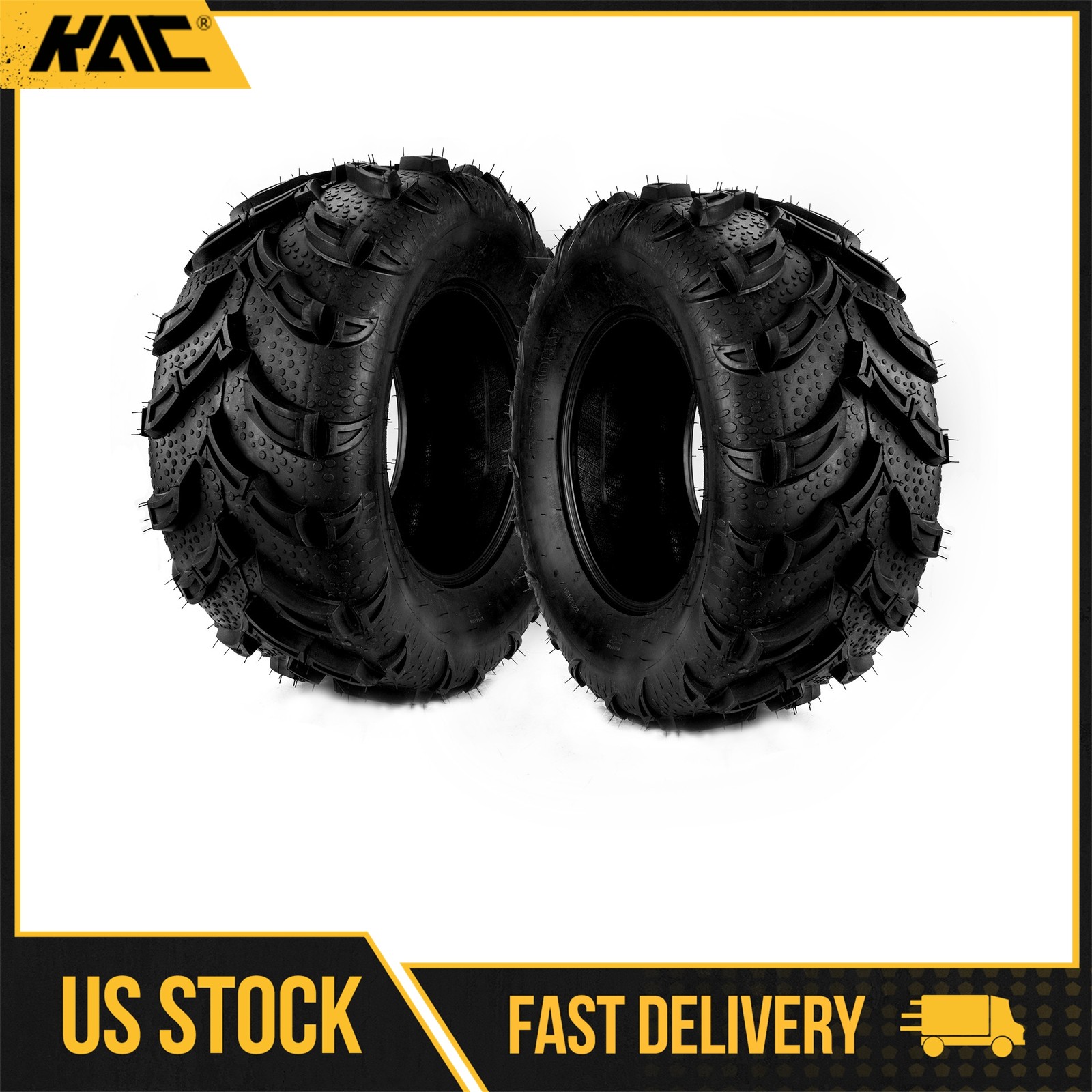 Set of 2 25×10-12 ATV Tires 25x10x12 6Ply Heavy Duty ATV UTV All Terrain