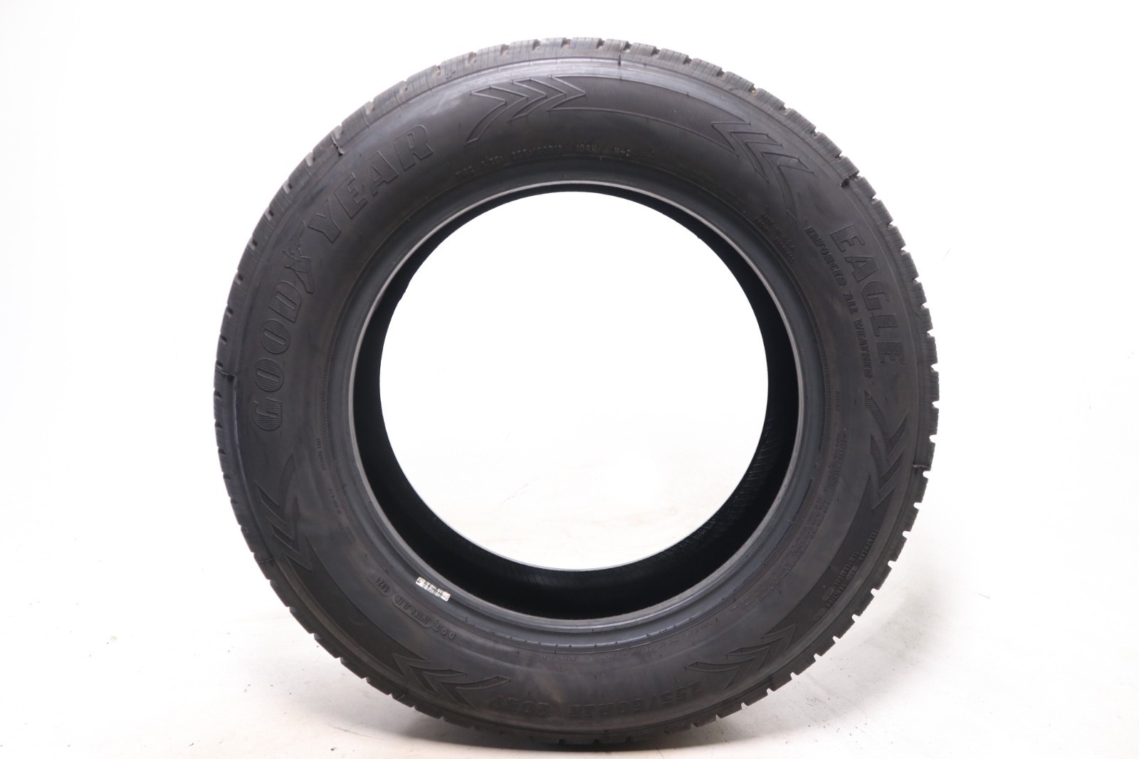 Set of 2 Used 255/60R18 Goodyear Eagle Enforcer All Weather – 108V – 9-10/32