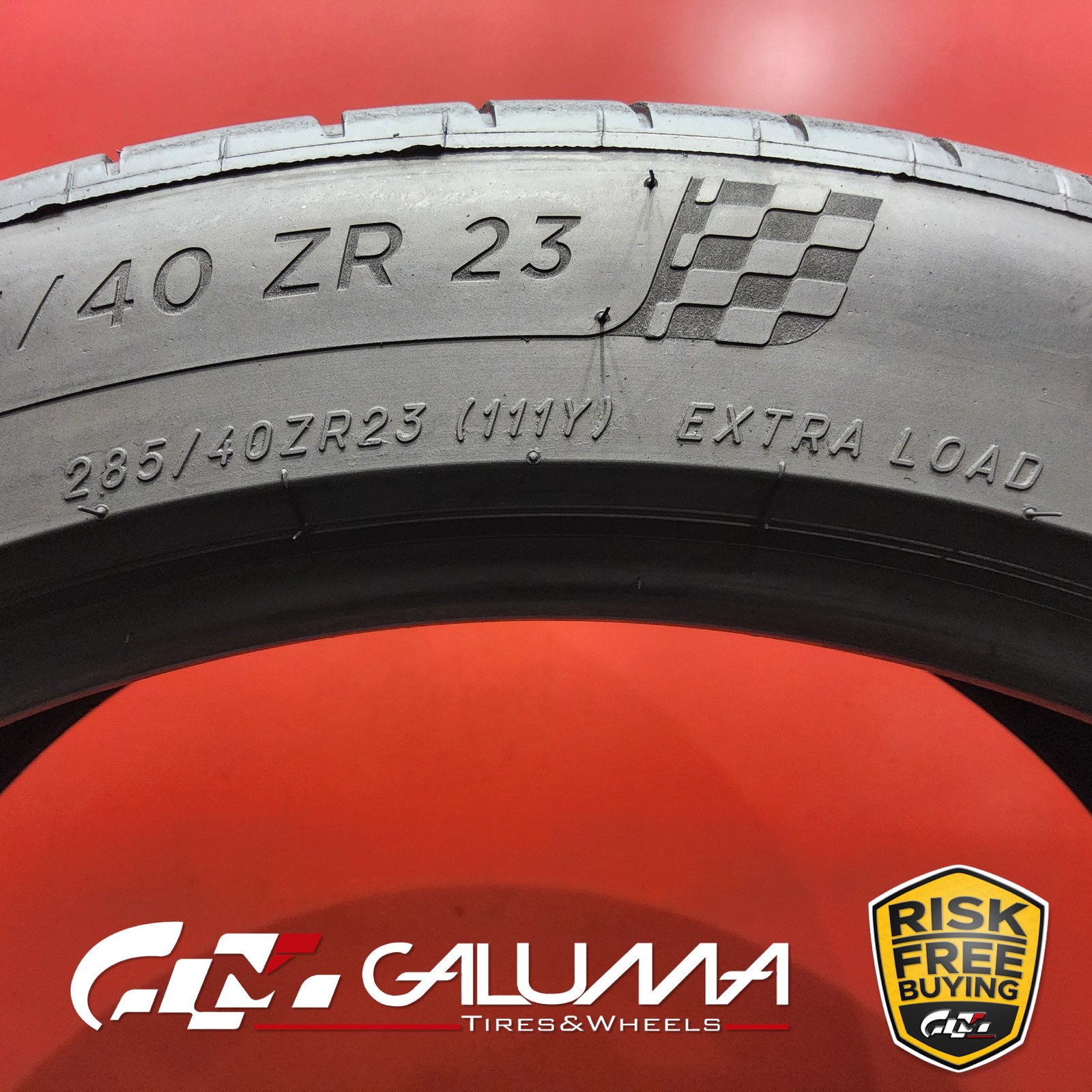 1 (One) Tire Michelin Pilot Sport 4S (MO1) XL 285/40ZR23 111Y No Repairs #94766