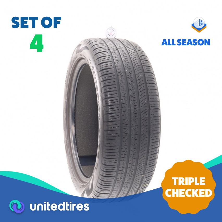 Set of (4) Used 235/50R20 Pirelli Scorpion Zero J LR PNCS 104W – 6.5-7/32
