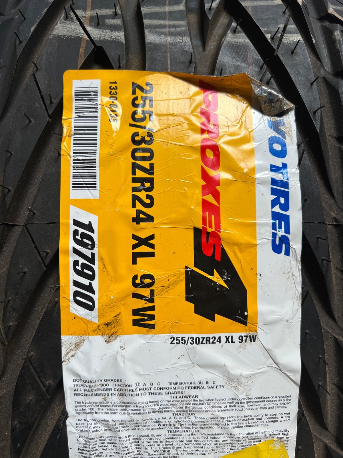 1 – NEW 255/30ZR24 XL (97W) Toyo Proxes 4 – 7019