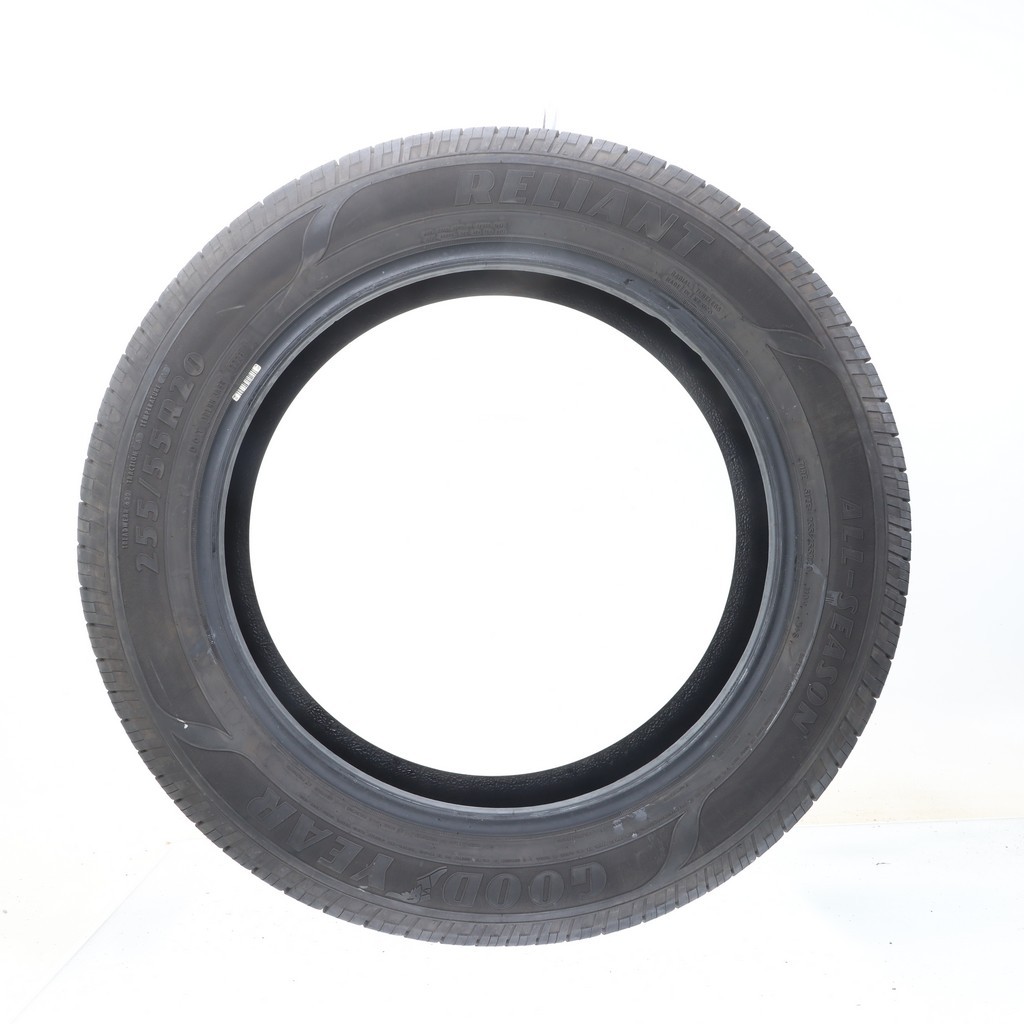 Set of (4) Used 255/55R20 Goodyear Reliant All-season 110V – 9.5-11/32