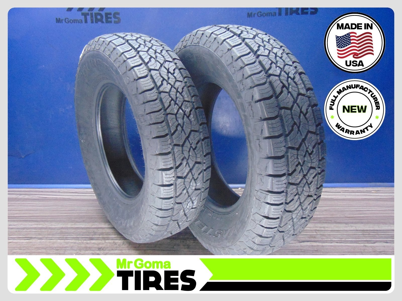 2 BRAND NEW 225/75R16 MASTERCRAFT COURSER TRAIL TIRES 104T 2257516