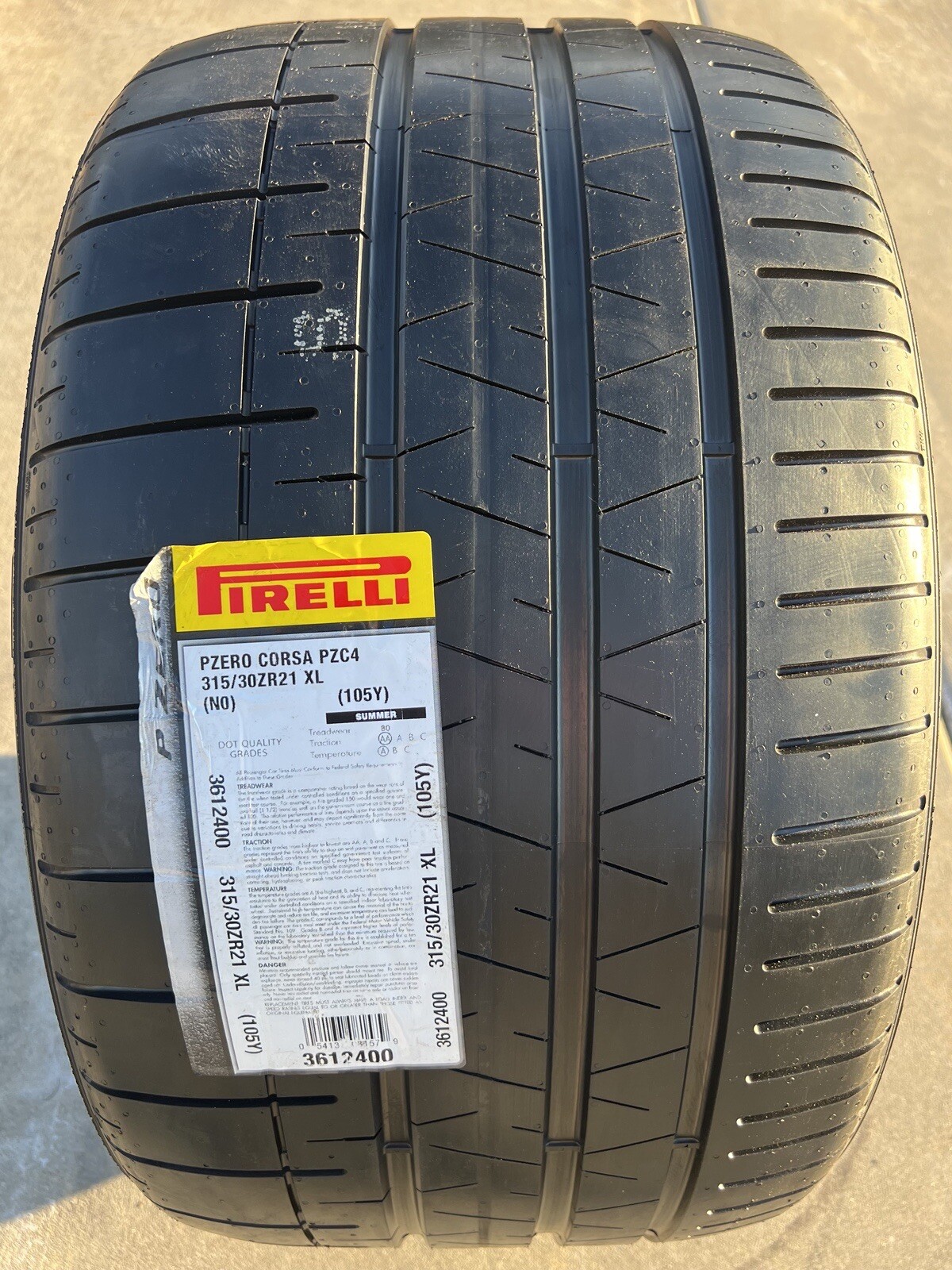 4X NEW Porsche 911 Tires Pirelli P Zero Corsa PZC4 2X 255/35ZR20 & 2X 315/30ZR21