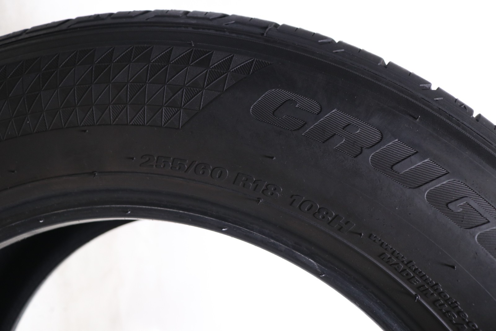 Set of 4 Used 255/60R18 Kumho Crugen HP71 – 108H – 7.5-8.5/32