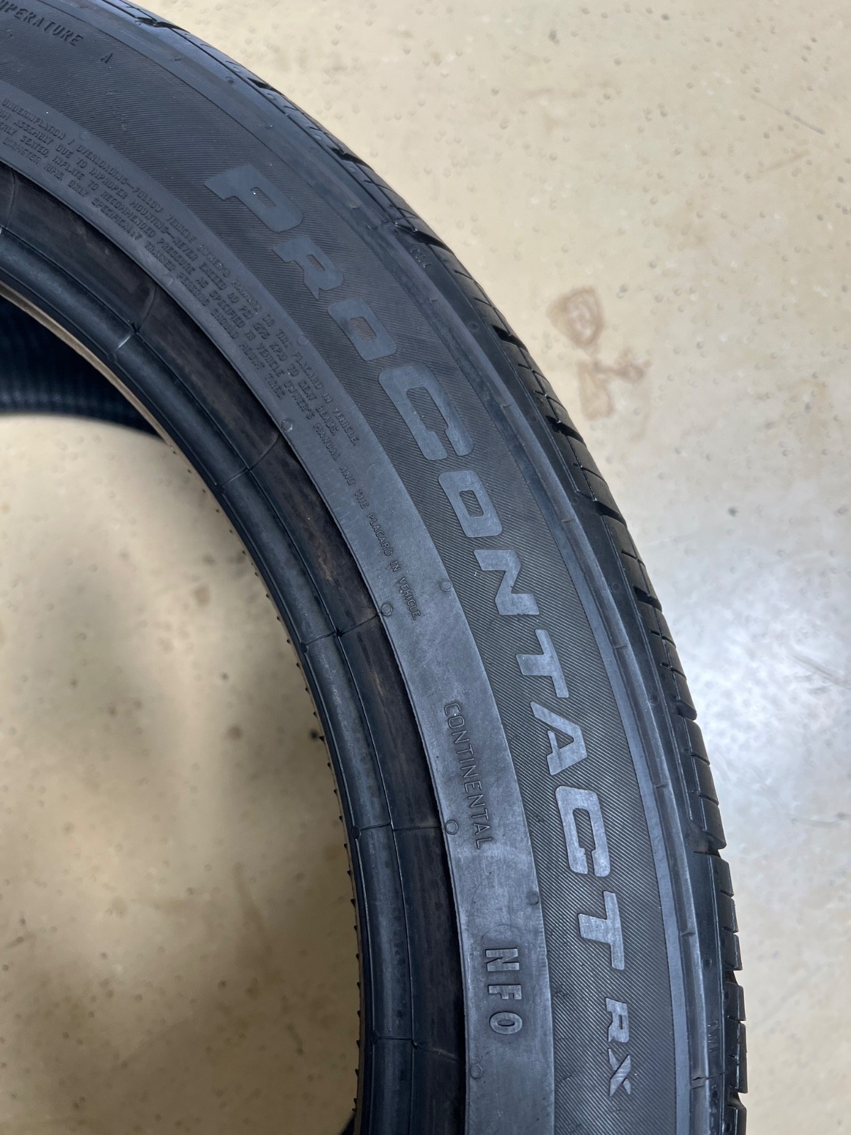 1 – NO REPAIRS 285/40R20 XL (108H) Continental ProContact RX (NF0) Porsche 7077