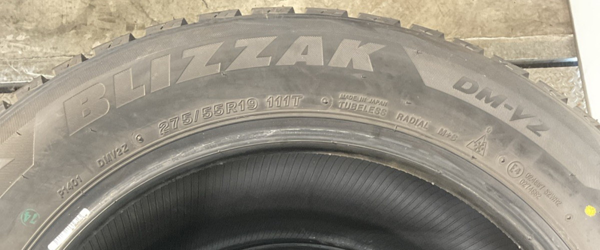 4- Used BRIDGESTONE BLIZZAK DMV2 275/55R19 111T SL BSW