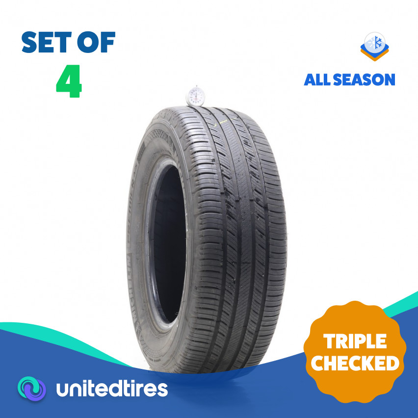 Set of (4) Used 235/65R16 Michelin Premier A/S 103H – 7-7.5/32