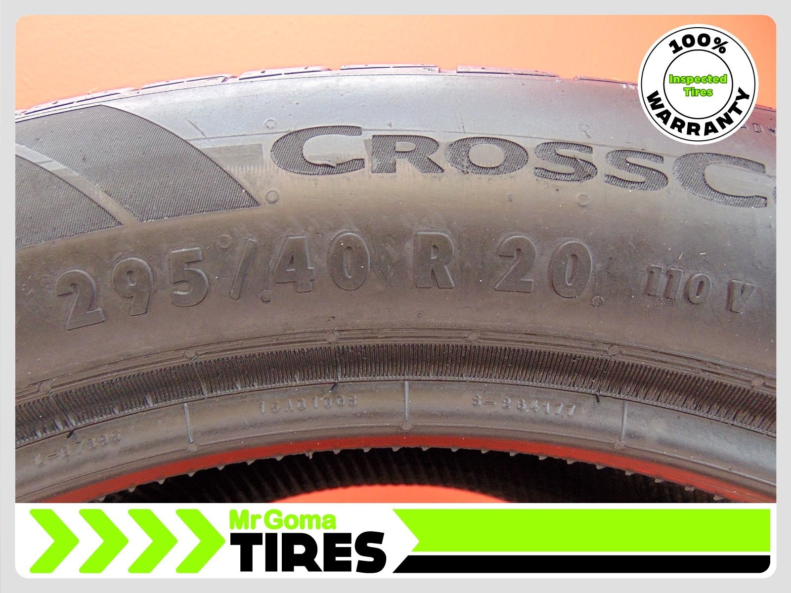 1 CONTINENTAL CROSSCONTACT RX SSR RFT MO1 XL 295/40R20 USED TIRES 7/32 TREAD