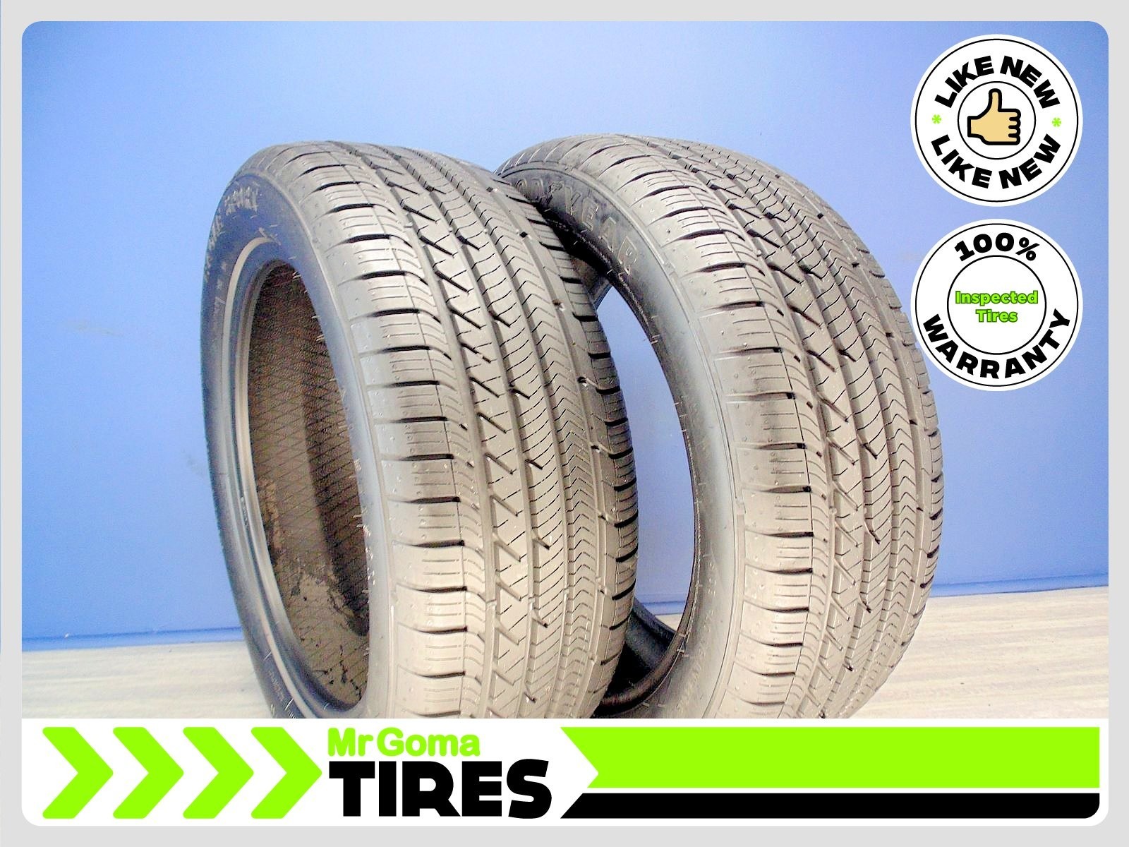 2 GOODYEAR EAGLE SPORT ALL SEASON AO 235/50R19 USED TIRES 10.0/32 TREAD 2355019